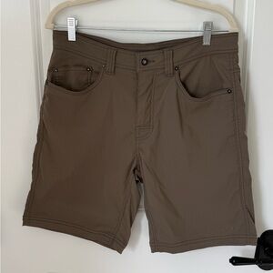 Prana Men’s Taupe Born From The Experience Zippered Shorts